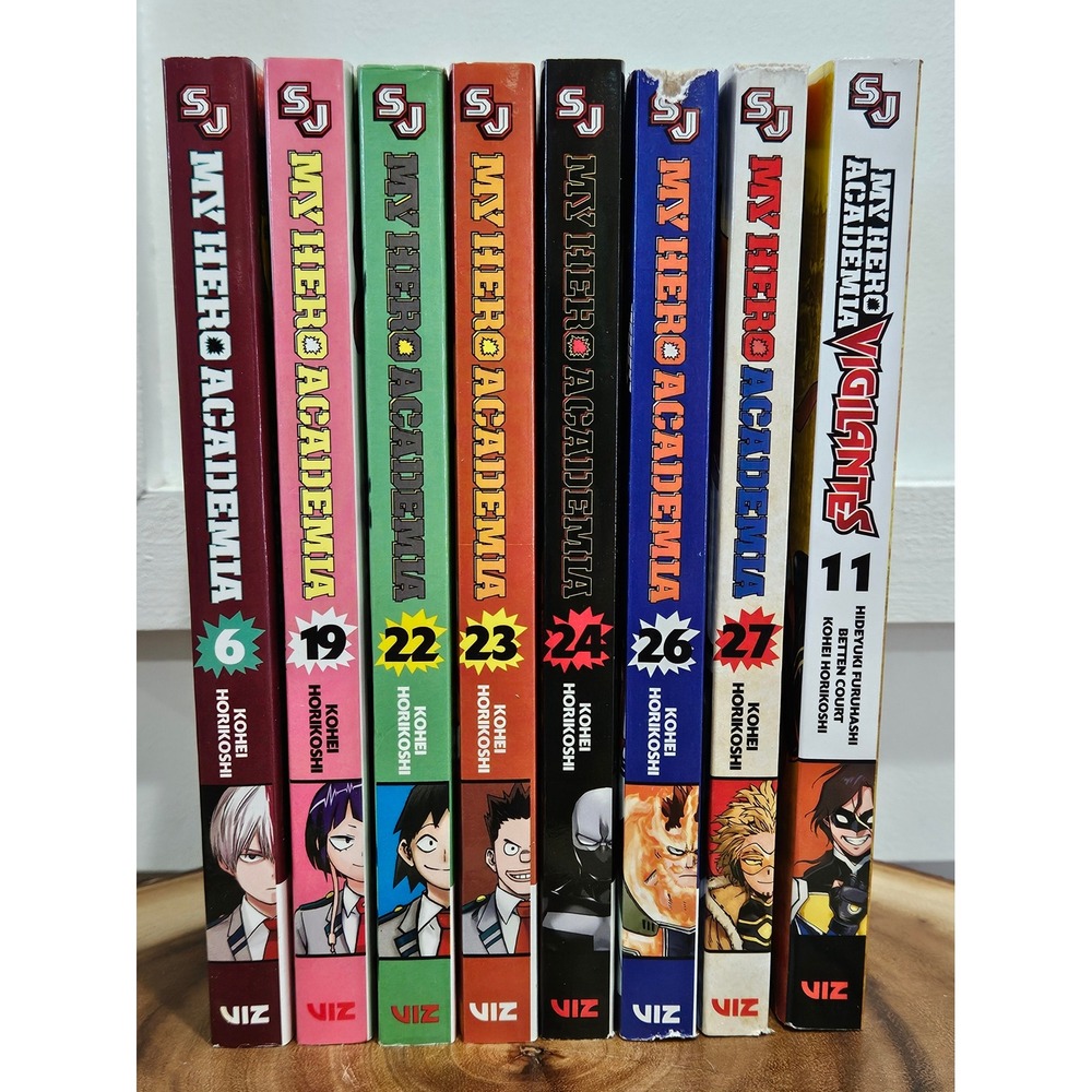 My Hero Academia Manga Lot 8 Vols 6 19 22 23 24 26 27 Vigilantes 11 VIZ Media‎